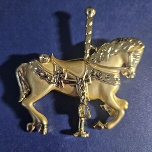 Brooch, carousel horse